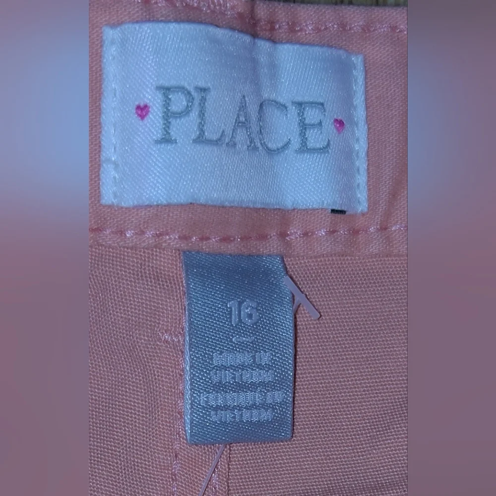 EUC The Children's Place Girl's Roll Cuff Slim Fitting Skimmer Shorts, Sz 16